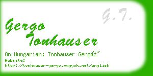 gergo tonhauser business card